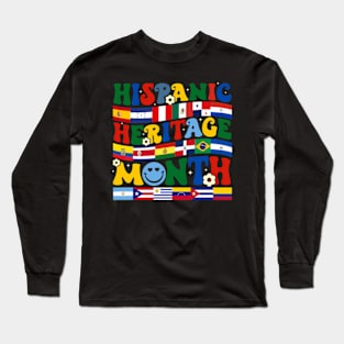 HapNational Hispanic Heritage Month All Countries He Long Sleeve T-Shirt